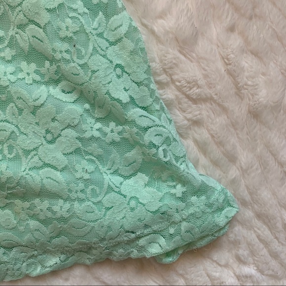 Garage Mint Cross-Back Floral Dress - Picture 3 of 6